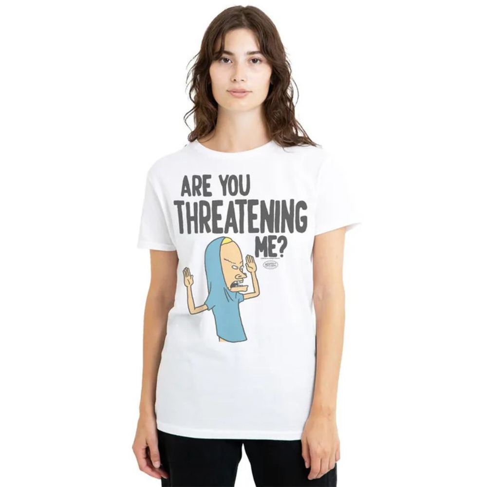 Beavis & Butthead Unisex Adult Are You Threatening Me T-Shirt